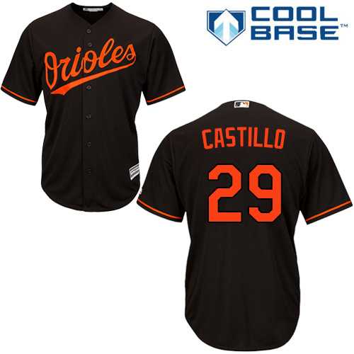 Youth Baltimore Orioles #29 Welington Castillo Black Cool Base Stitched MLB Jersey