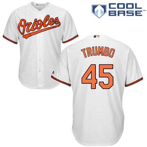 Youth Baltimore Orioles #45 Mark Trumbo White Cool Base Stitched MLB Jersey Youth Baltimore Orioles #45 Mark Trumbo White Cool Base Stitched MLB Jersey