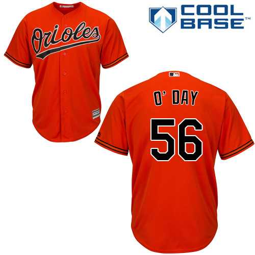 Youth Baltimore Orioles #56 Darren O'Day Orange Cool Base Stitched MLB Jersey