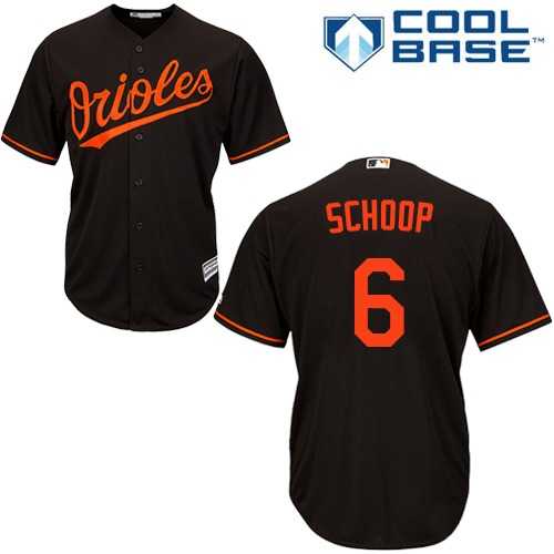 Youth Baltimore Orioles #6 Jonathan Schoop Black Cool Base Stitched MLB Jersey