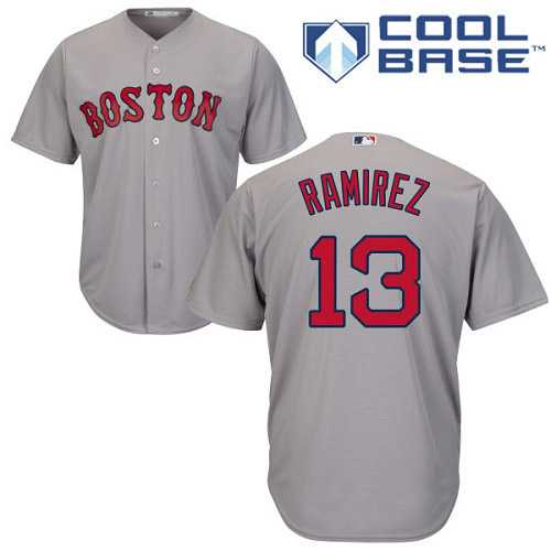 Youth Boston Red Sox #13 Hanley Ramirez Grey Cool Base Stitched MLB Jersey