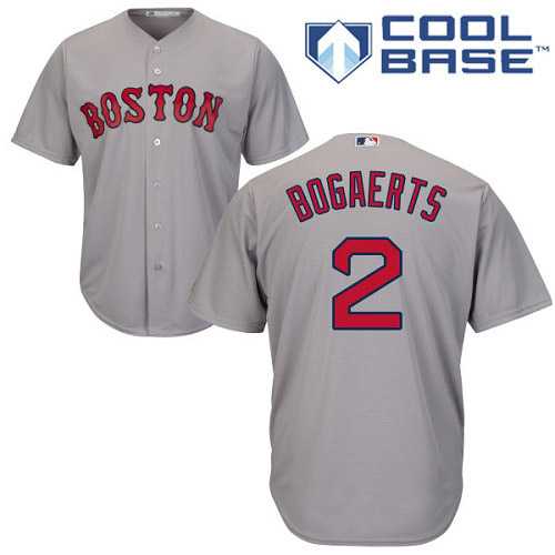 Youth Boston Red Sox #2 Xander Bogaerts Grey Cool Base Stitched MLB Jersey