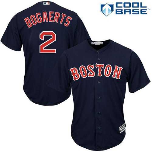 Youth Boston Red Sox #2 Xander Bogaerts Navy Blue Cool Base Stitched MLB Jersey