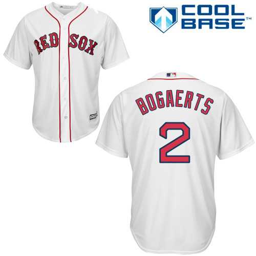 Youth Boston Red Sox #2 Xander Bogaerts White Cool Base Stitched MLB Jersey