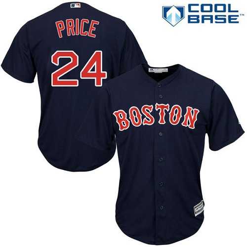 Youth Boston Red Sox #24 David Price Navy Blue Cool Base Stitched MLB Jersey