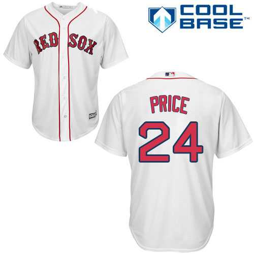 Youth Boston Red Sox #24 David Price White Cool Base Stitched MLB Jersey