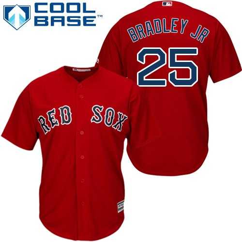 Youth Boston Red Sox #25 Jackie Bradley Jr Red Cool Base Stitched MLB Jersey
