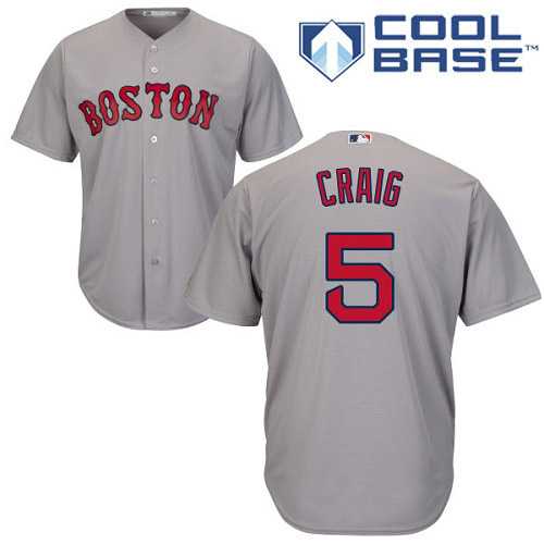 Youth Boston Red Sox #5 Allen Craig Grey Cool Base Stitched MLB Jersey