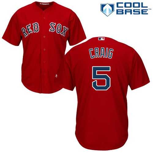 Youth Boston Red Sox #5 Allen Craig Red Cool Base Stitched MLB Jersey