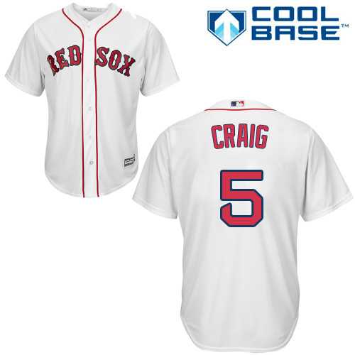 Youth Boston Red Sox #5 Allen Craig White Cool Base Stitched MLB Jersey