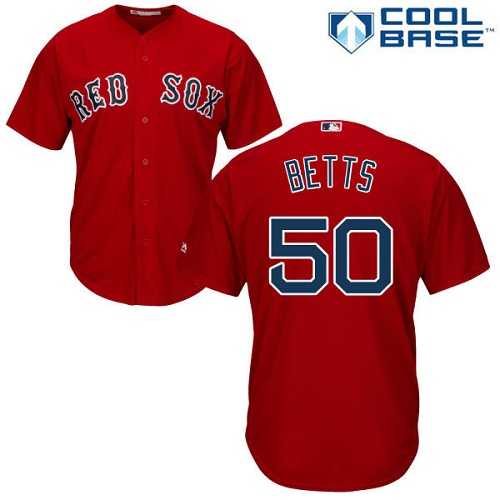 Youth Boston Red Sox #50 Mookie Betts Red Cool Base Stitched MLB Jersey