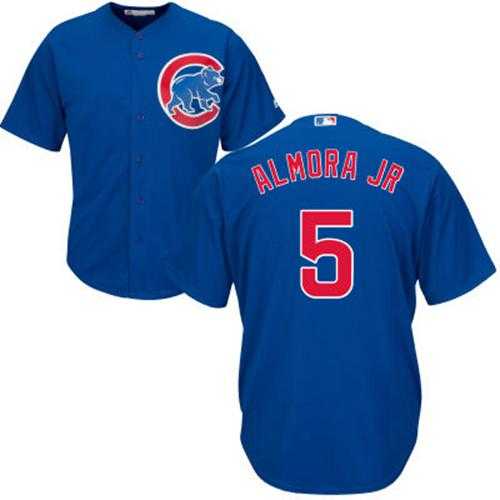 Youth Chicago Cubs #5 Albert Almora Jr. Blue Alternate Stitched MLB Jersey