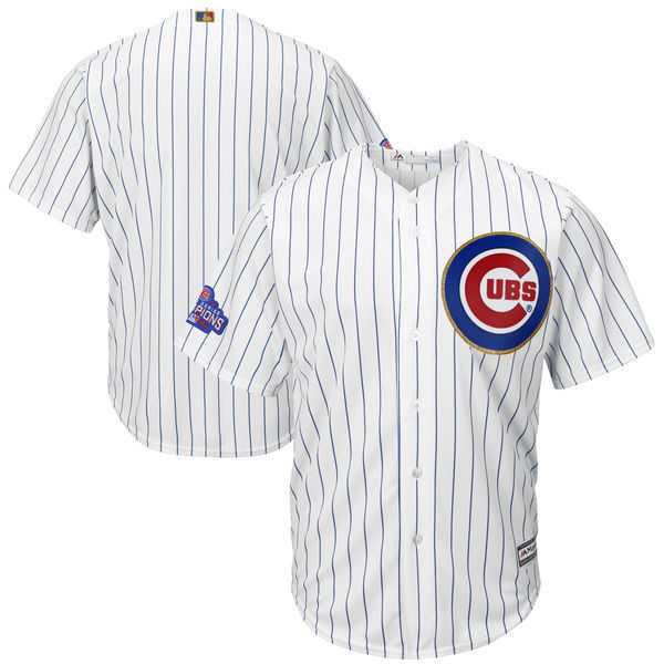 Youth Chicago Cubs Blank White 2017 Gold Program Cool Base Stitched MLB Jersey