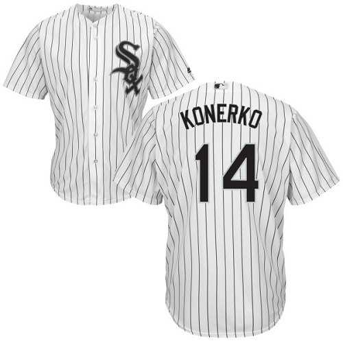 Youth Chicago White Sox #14 Paul Konerko White(Black Strip) Home Cool Base Stitched MLB Jersey