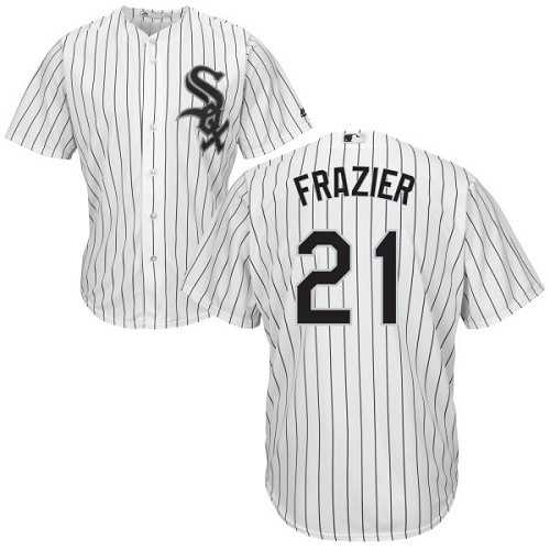 Youth Chicago White Sox #21 Todd Frazier White(Black Strip) Home Cool Base Stitched MLB Jersey
