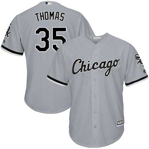 Youth Chicago White Sox #35 Frank Thomas Grey Road Cool Base Stitched MLB Jersey