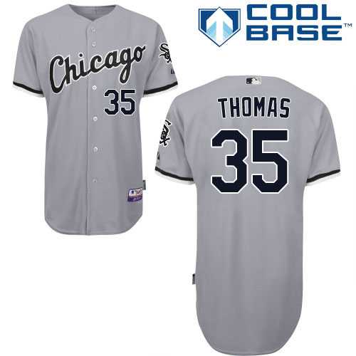 Youth Chicago White Sox #35 Frank Thomas Grey Road Cool Base Stitched MLB Jersey