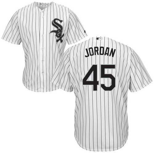 Youth Chicago White Sox #45 Michael Jordan White(Black Strip) Home Cool Base Stitched MLB Jersey