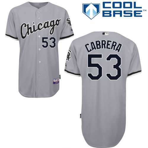 Youth Chicago White Sox #53 Melky Cabrera Grey Road Cool Base Stitched MLB Jersey