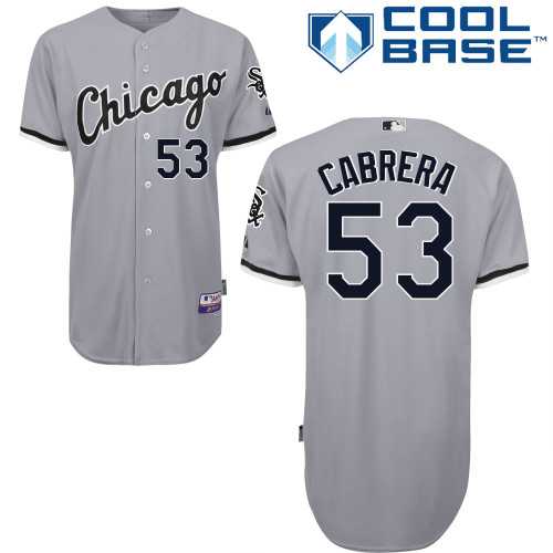 Youth Chicago White Sox #53 Melky Cabrera Grey Road Cool Base Stitched MLB Jersey