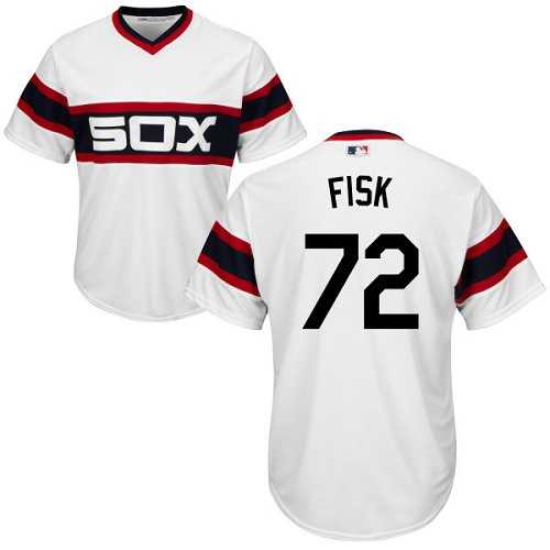 Youth Chicago White Sox #72 Carlton Fisk White Alternate Home Cool Base Stitched MLB Jersey