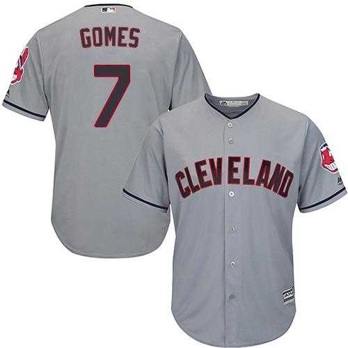 Youth Cleveland Indians #7 Yan Gomes Grey Road Stitched MLB Jersey