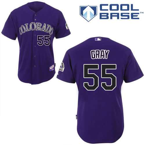 Youth Colorado Rockies #55 Jon Gray Purple Cool Base Stitched MLB Jersey