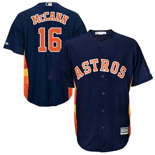 Youth Houston Astros #16 Brian McCann Navy Blue Cool Base Stitched MLB Jersey