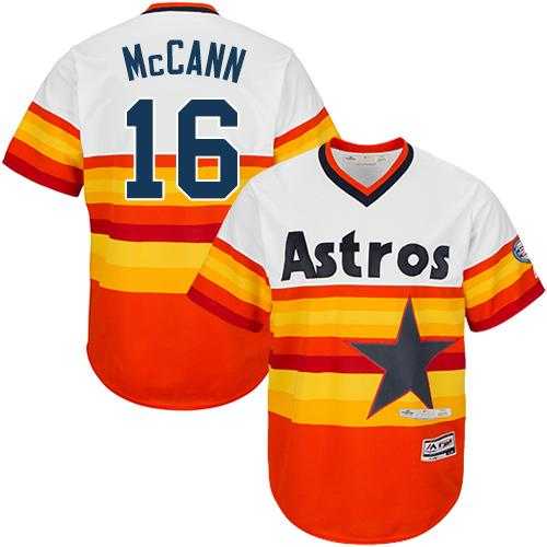 Youth Houston Astros #16 Brian McCann White Orange Cooperstown Stitched MLB Jersey
