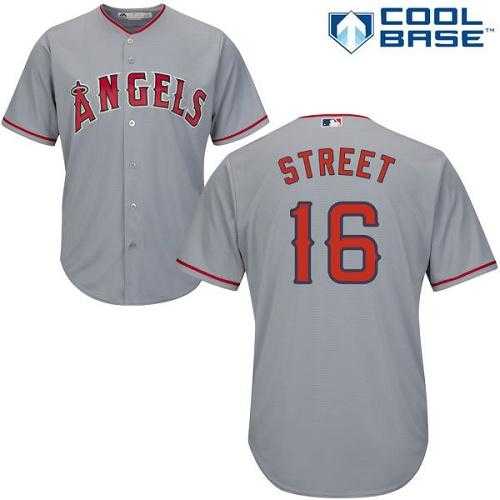 Youth Los Angeles Angels Of Anaheim #16 Huston Street Grey Cool Base Stitched MLB Jersey