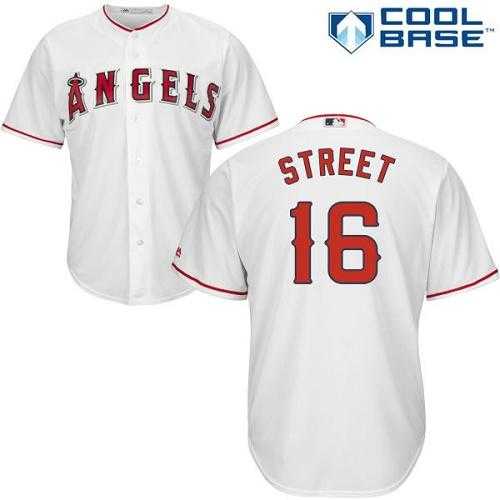 Youth Los Angeles Angels Of Anaheim #16 Huston Street White Cool Base Stitched MLB Jersey