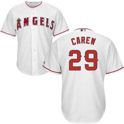 Youth Los Angeles Angels Of Anaheim #29 Rod Carew White Cool Base Stitched MLB Jersey