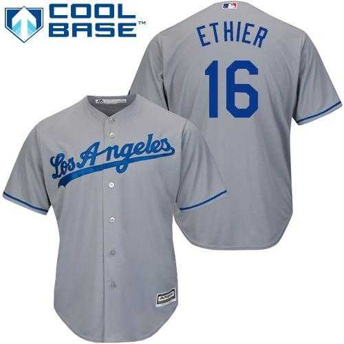Youth Los Angeles Dodgers #16 Andre Ethier Grey Cool Base Stitched MLB Jersey