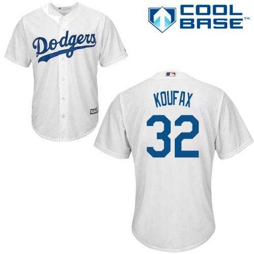 Youth Los Angeles Dodgers #32 Sandy Koufax White Cool Base Stitched MLB Jersey