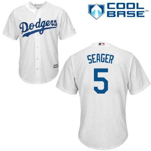 Youth Los Angeles Dodgers #5 Corey Seager White Cool Base Stitched MLB Jersey