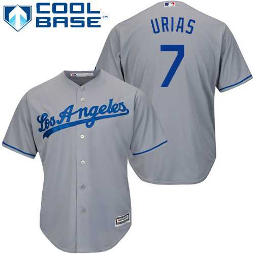 Youth Los Angeles Dodgers #7 Julio Urias Grey Cool Base Stitched MLB Jersey