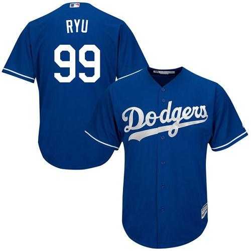 Youth Los Angeles Dodgers #99 Hyun-Jin Ryu Blue Cool Base Stitched MLB Jersey