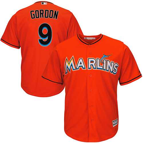 Youth Miami Marlins #9 Dee Gordon Orange Cool Base Stitched MLB Jersey