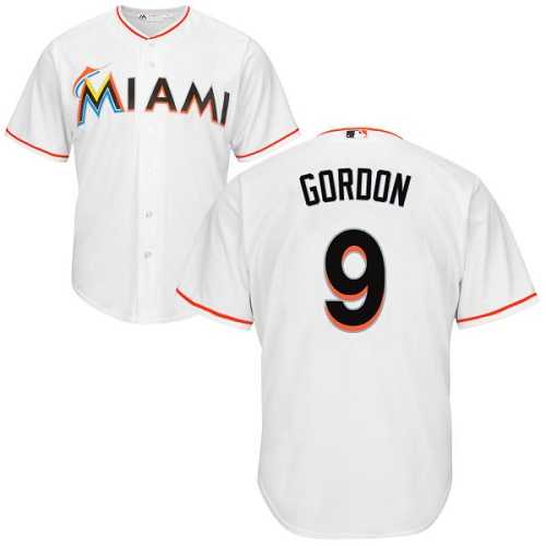 Youth Miami Marlins #9 Dee Gordon White Cool Base Stitched MLB Jersey