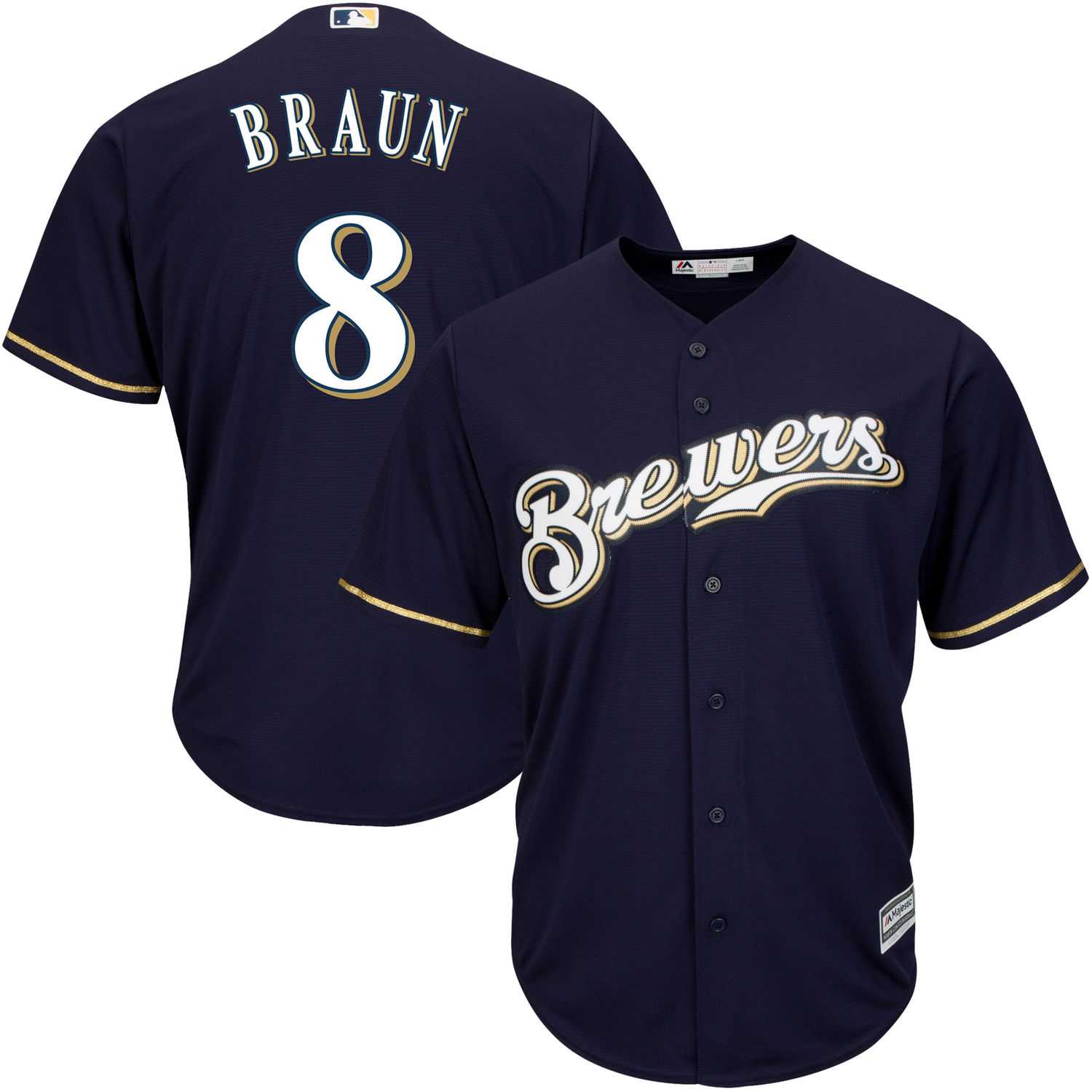 Youth Milwaukee Brewers #8 Ryan Braun Blue Cool Base Stitched MLB Jersey