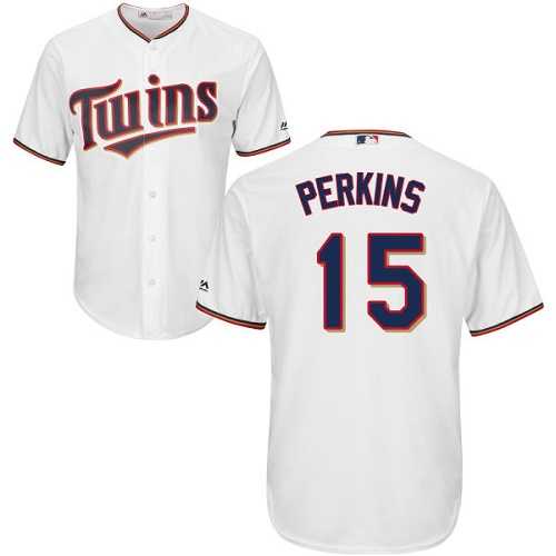 Youth Minnesota Twins #15 Glen Perkins White Cool Base Stitched MLB Jersey