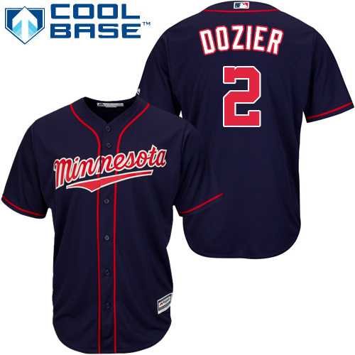 Youth Minnesota Twins #2 Brian Dozier Navy blue Cool Base Stitched MLB Jersey