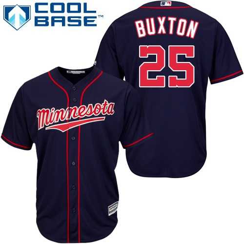 Youth Minnesota Twins #25 Byron Buxton Navy blue Cool Base Stitched MLB Jersey