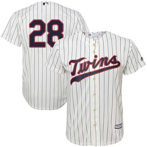 Youth Minnesota Twins #28 Bert Blyleven Cream Strip Cool Base Stitched MLB Jersey