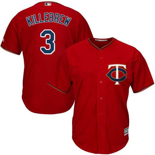 Youth Minnesota Twins #3 Harmon Killebrew Red Cool Base Stitched MLB Jersey