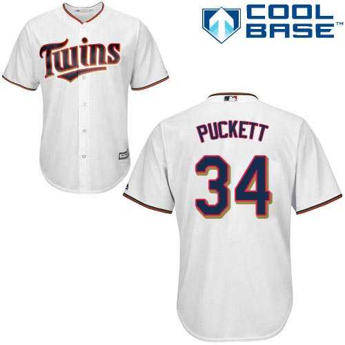 Youth Minnesota Twins #34 Kirby Puckett White Cool Base StitchedMLB Jersey