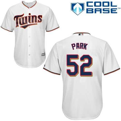 Youth Minnesota Twins #52 Byung-Ho Park White Cool Base Stitched MLB Jersey Youth Minnesota Twins #52 Byung-Ho Park White Cool Base Stitched MLB Jersey