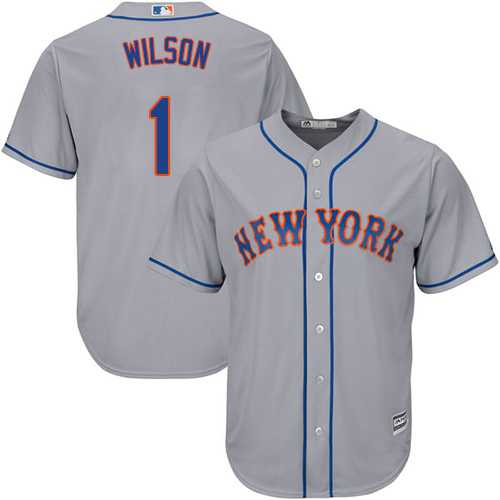 Youth New York Mets #1 Mookie Wilson Grey Cool Base Stitched MLB Jersey Youth New York Mets #1 Mookie Wilson Grey Cool Base Stitched MLB Jersey