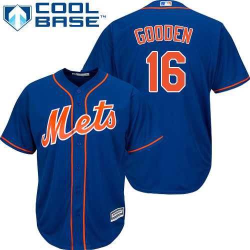 Youth New York Mets #16 Dwight Gooden Blue Cool Base Stitched MLB Jersey
