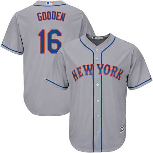 Youth New York Mets #16 Dwight Gooden Grey Cool Base Stitched MLB Jersey